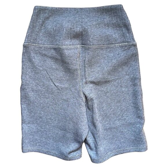 Revolve WSLY Rivington 7" high waist Ribbed Biker Short NWT, Grey Heather, XS - Picture 5 of 5